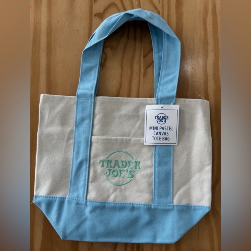 Trader Joe’s Mini Canvas Tote Bag - Blue